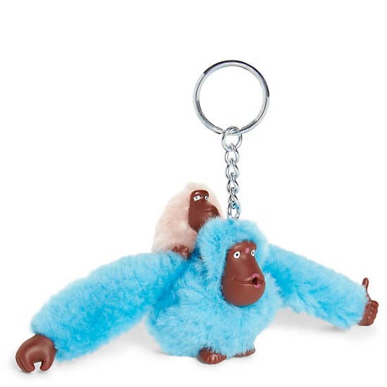 Akcesoria Kipling Mom And Baby Klasyczne Monkey Keychain Niebieskie | PL 1273NW